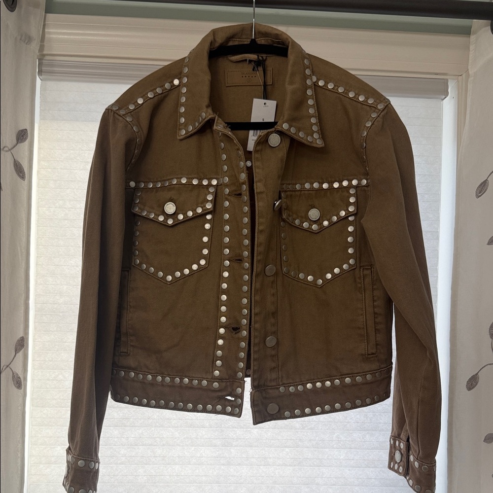 Studded Brown Women's Jacket